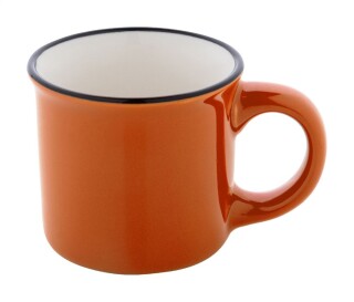 Malý keramický vintage hrnek, oranžová