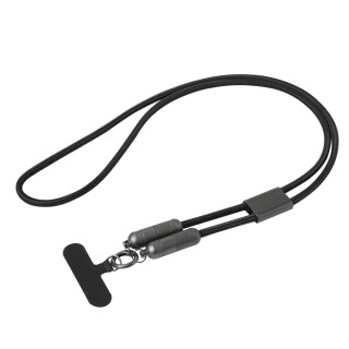 Multifunkční nabíjecí a datový kabel, černá/šedá