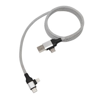 Nabíjecí a datový kabel, stříbrná