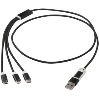 Nabíjecí kabel 5v1 z recyklovaného hliníku, černá