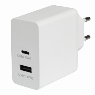 Napájecí zástrčka USB adaptéru, bílá