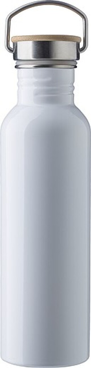 Nerezová láhev na pití, 700ml, šroubovací víčko, bílá