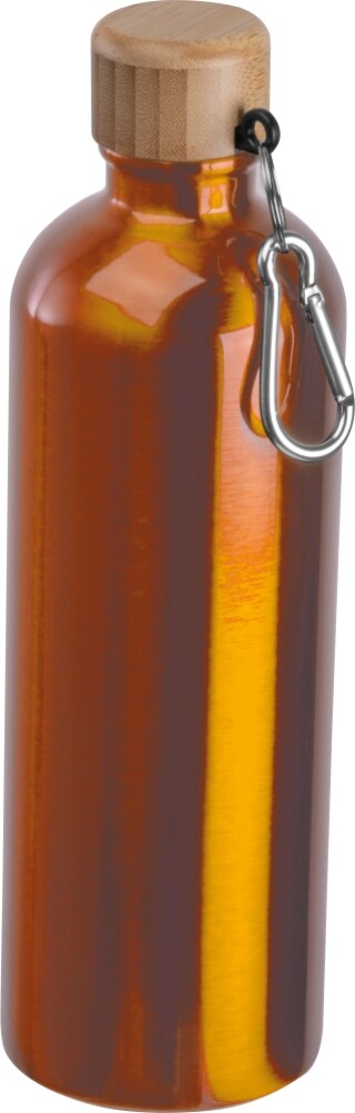 Nerezová láhev s karabinou 750 ml, oranžová
