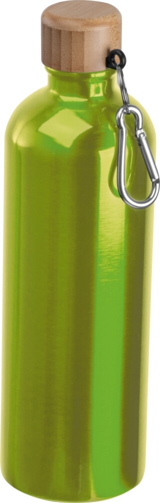 Nerezová láhev s karabinou 750 ml, světle zelená