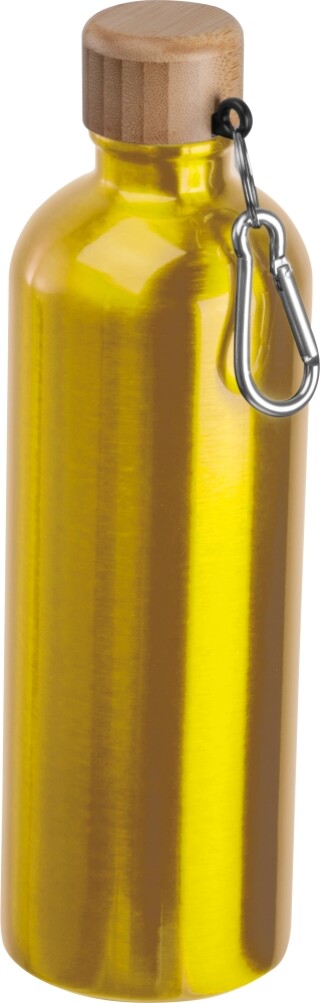 Nerezová láhev s karabinou 750 ml, žlutá