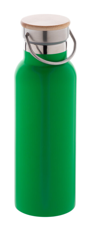 Nerezová termoska 500ml s bambusem na víčku, zelená