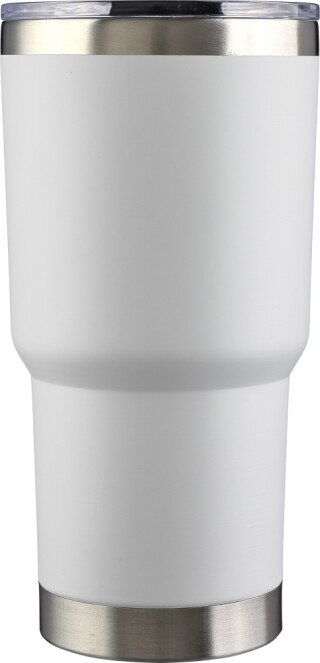 Nerezový dvoustěnný termohrnek 590 ml, bílá