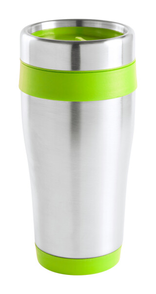 Nerezový termohrnek, 450ml, zelené detaily