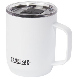 Nerezový termohrnek s uchem a plastovým víčkem, 350ml, bílý