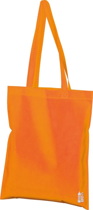 Netkaná nákupní taška s dlouhým uchem, oranžová
