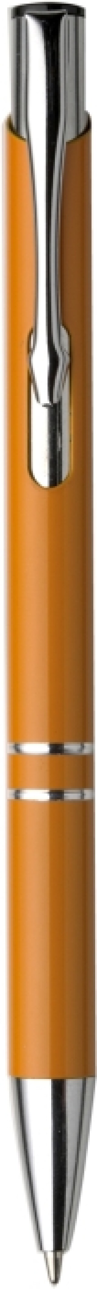 NILES Kovová propiska, modrá náplň, oranžová