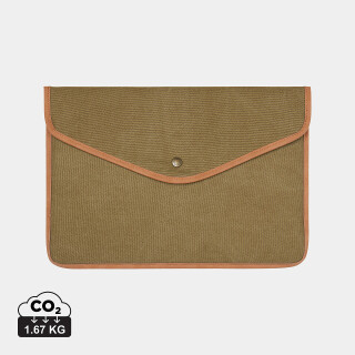 Obal na 14" notebook z recyklovaného plátna, zelená