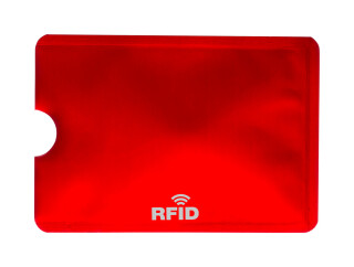 Obal na kartu s RFID ochranou, červený