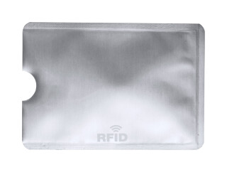 Obal na kartu s RFID ochranou, stříbrný