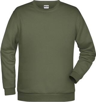 Pánská mikina James Nicholson sweatshirt men, tmavá zelená vojenská, vel. 5XL