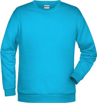 Pánská mikina James Nicholson sweatshirt men, tyrkysová, vel. XL