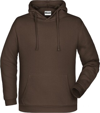 Pánská mikina s kapucí James Nicholson sweat hoodie men, hnědá, vel. 5XL