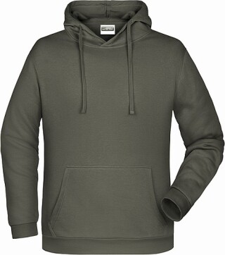 Pánská mikina s kapucí James Nicholson sweat hoodie men, šedá, vel. XL