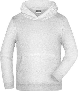 Pánská mikina s kapucí James Nicholson sweat hoodie men, sv. šedý melír, vel. 5XL