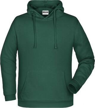 Pánská mikina s kapucí James Nicholson sweat hoodie men, tmavě zelená, vel. 5XL