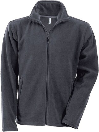 Pánská mikrofleecová mikina Kariban fleece jacket men, antracitová, vel. L
