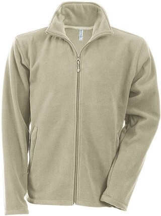 Pánská mikrofleecová mikina Kariban fleece jacket men, béžová, vel. 3XL
