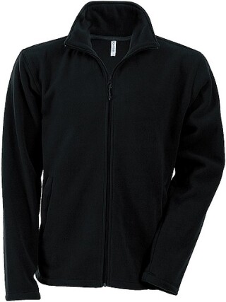 Pánská mikrofleecová mikina Kariban fleece jacket men, černá, vel. XXL