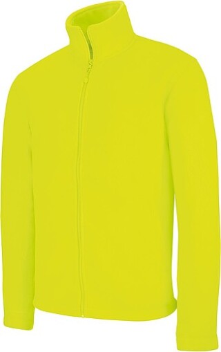 Pánská mikrofleecová mikina Kariban fleece jacket men, jasně žlutá, vel. XXL