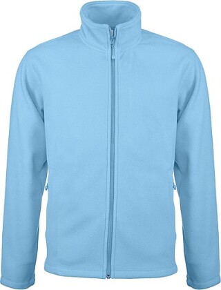Pánská mikrofleecová mikina Kariban fleece jacket men, sv. modrá, vel. 4XL