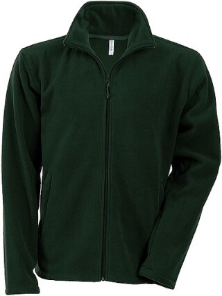 Pánská mikrofleecová mikina Kariban fleece jacket men, tmavě zelená, vel. 4XL