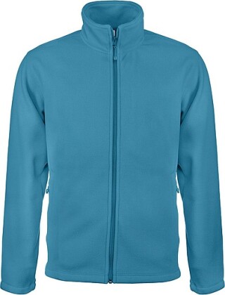 Pánská mikrofleecová mikina Kariban fleece jacket men, tyrkysová, vel. L