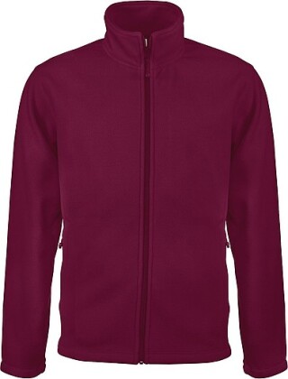Pánská mikrofleecová mikina Kariban fleece jacket men, vínová, vel. XL