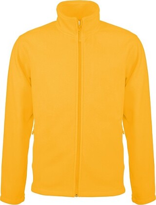 Pánská mikrofleecová mikina Kariban fleece jacket men, žlutá, vel. 4XL