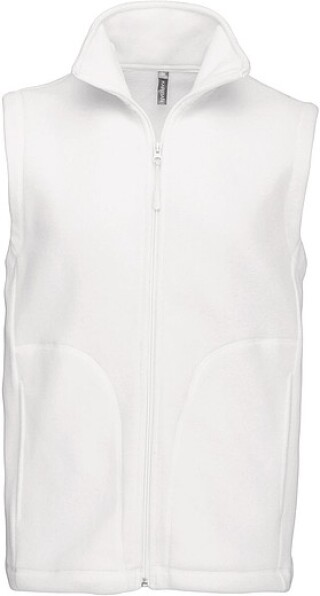 Pánská mikrofleecová vesta Kariban fleece vest men, bílá, vel. M