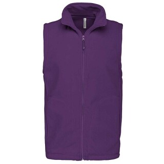 Pánská mikrofleecová vesta Kariban fleece vest men, fialová, vel. 3XL