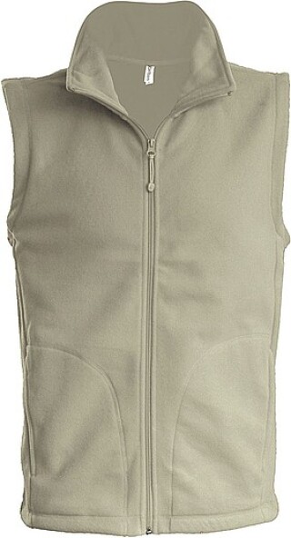 Pánská mikrofleecová vesta Kariban fleece vest men, sv. hnědá, vel. XL
