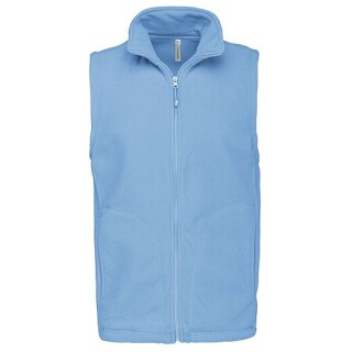 Pánská mikrofleecová vesta Kariban fleece vest men, světle modrá, vel. M