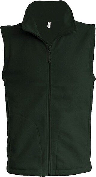 Pánská mikrofleecová vesta Kariban fleece vest men, tmavě zelená, vel. XXL