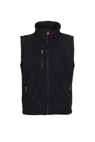 Pánská softshellová vesta PAYPER CREEK PAD VEST ULTRALITE, černá, XS
