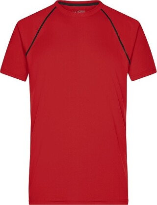 Pánské sportovní tričko James Nicholson sports T-shirt men, červená/černá, vel. S