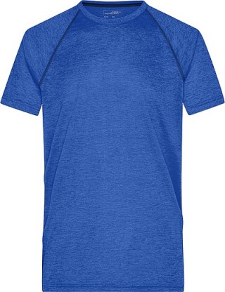 Pánské sportovní tričko James Nicholson sports T-shirt men, modrý melír/námořní modrá, vel. XL