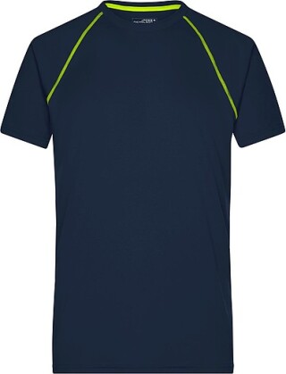 Pánské sportovní tričko James Nicholson sports T-shirt men, námořní modrá/jasně žlutá, vel. M