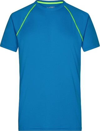 Pánské sportovní tričko James Nicholson sports T-shirt men, sv. modrá/jasně žlutá, vel. XXL