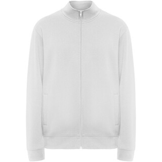 Unisex mikina na zip, ROLY ULAN, velikost S, bílá