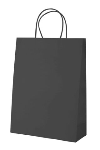 PARIALA Papírová taška s kroucenými uchy, 24 x 10 x 31 cm, černá