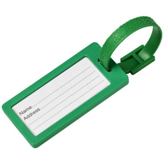 Plastová jmenovka na zavazadla, zelená