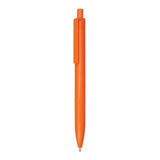 Plastová propiska s žebrovaným úchopem, oranžová