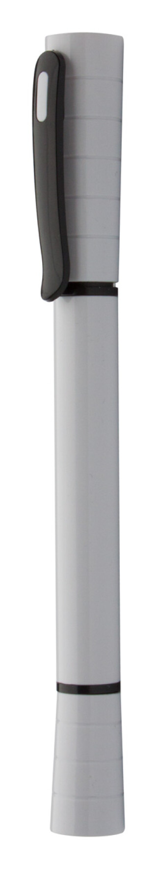 Plastové kuličkové pero s modrou náplní a LED světlem