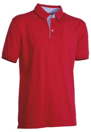 Polokošile PAYPER CAMBRIDGE červená, bílá XL