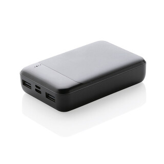Powerbanka 10 000 mAh z RCS recyklovaného plastu, černá